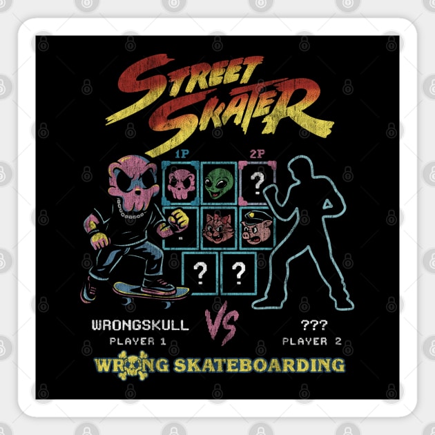 Street Skater Arcade Battle Magnet by Wrongteeshirt